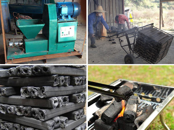 charcoal and straw briquette machine