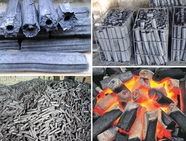charcoal produced by briquette machine