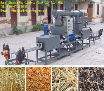 Materials for making briquettes with briquette press