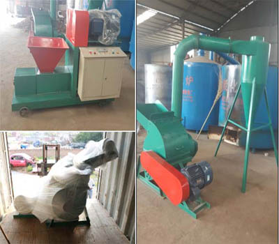 Customer ordered briquette machine and wood crusher machine