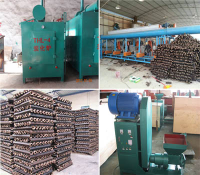 What inspection should be made before running charcoal briquette machine