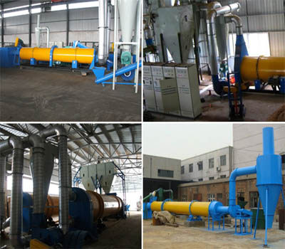 Rotary drum dryer used in the production of briquette machine