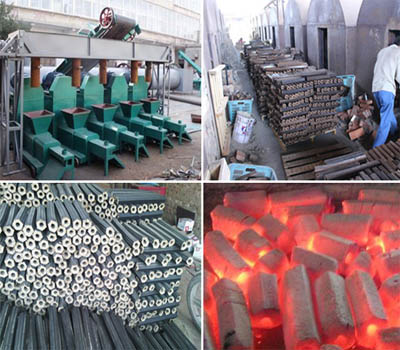 Productivity and raw material ratio of briquette machine