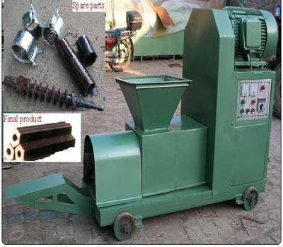 Charcoal briquette press