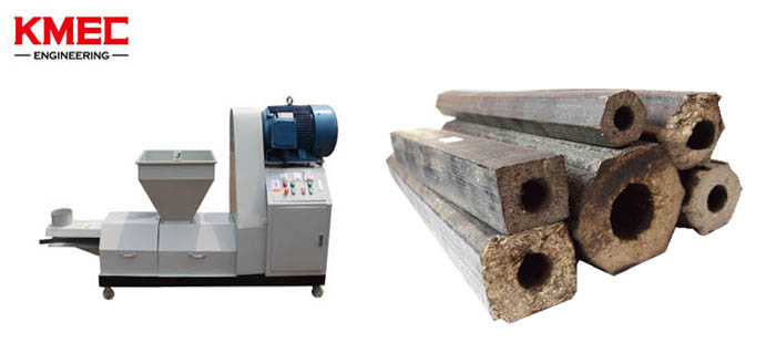 Briquette machine and briquettes