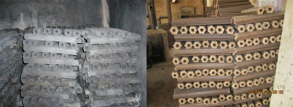 Charcoal and briquettes