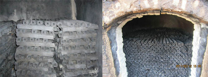 Charcoal and briquettes