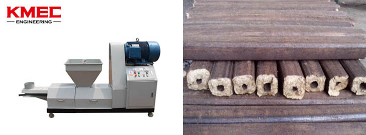 Briquette machine and briquettes