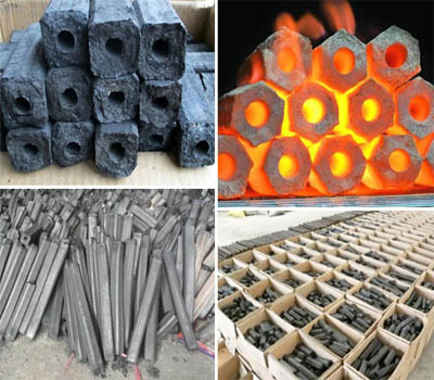 Charcoal produced by wood briquette machine