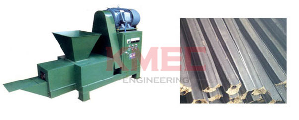 Briquette machine and briquettes