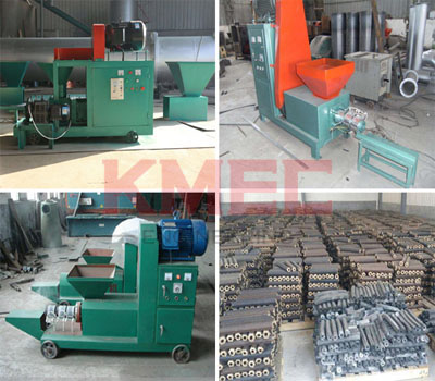 Briquette machine and briquettes