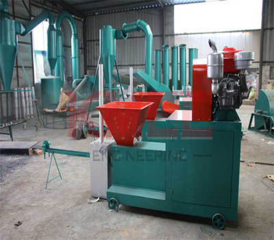 Straw briquette machine