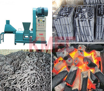 Straw briquette machine and briquettes